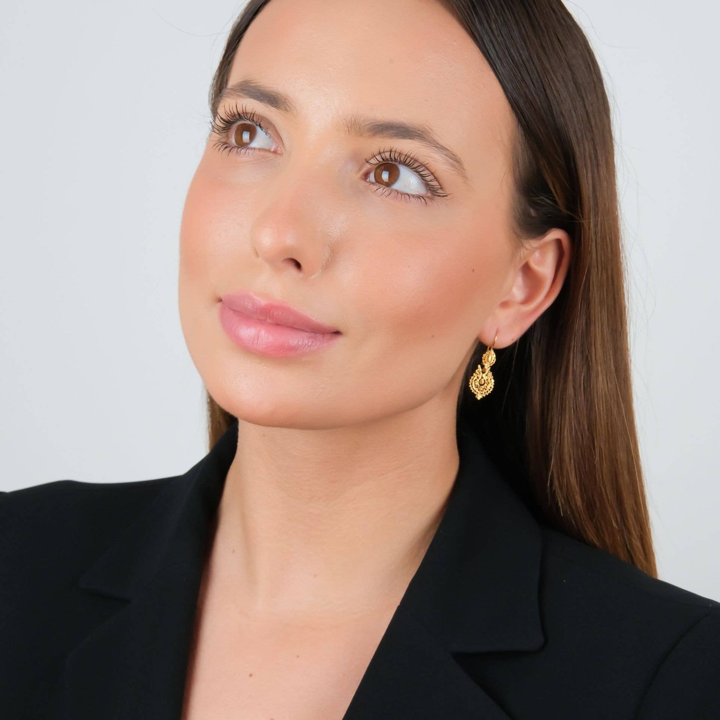 Queen Örhängen XS i Guldpläterat Silver