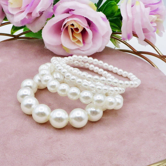 PEARLS DEGRADE' - set Bracciali i elastiska pärlor