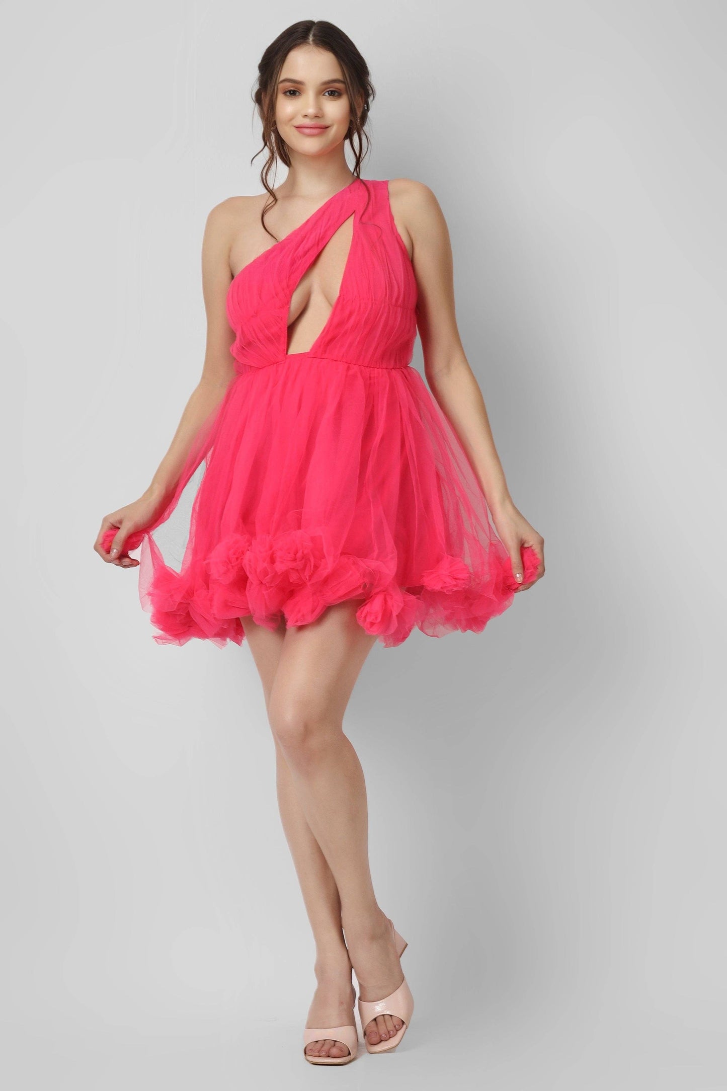 Aurelia Rosa Pom Pom Miniklänning