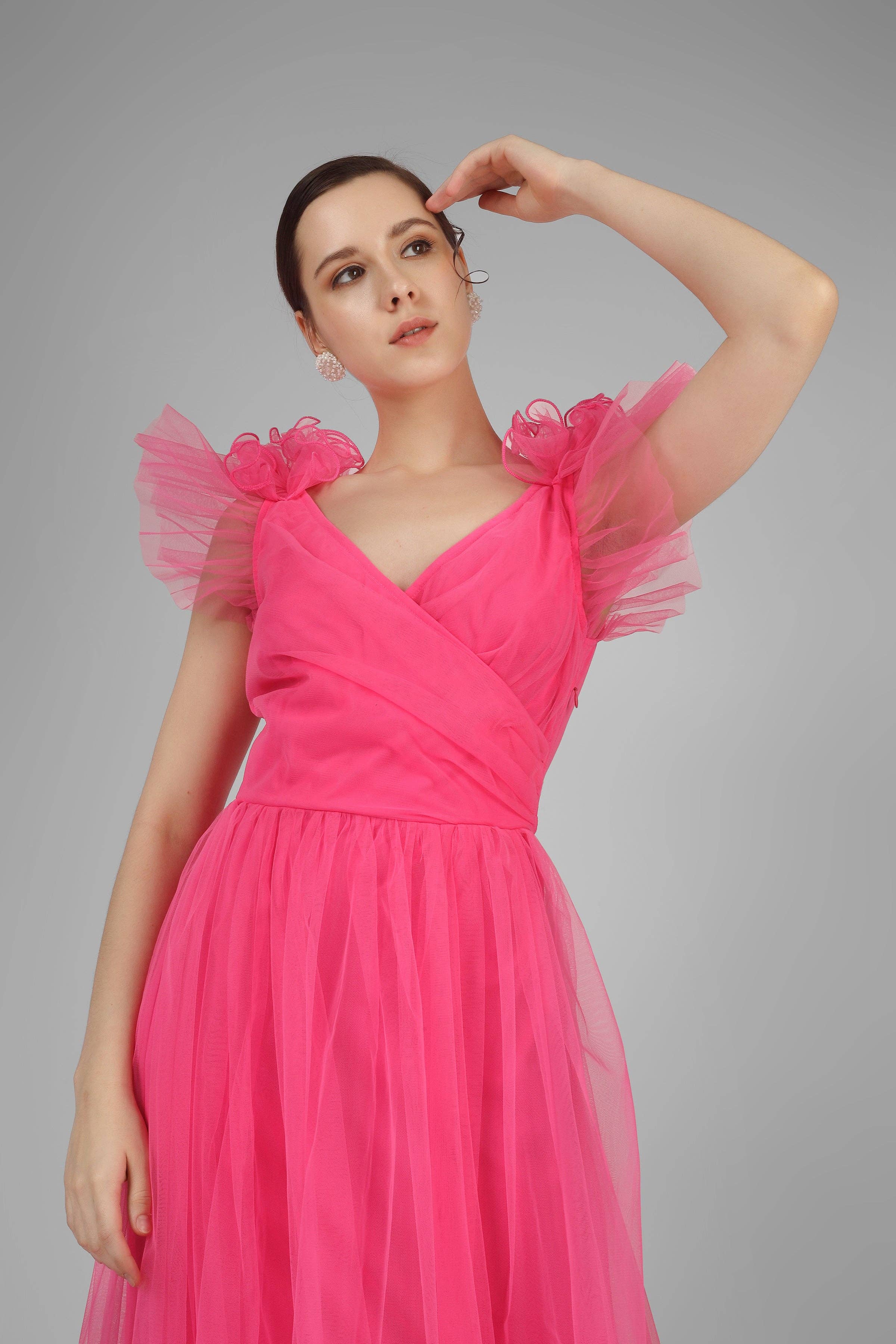 Nova Rosa Tyll Corsage Maxi Klänning