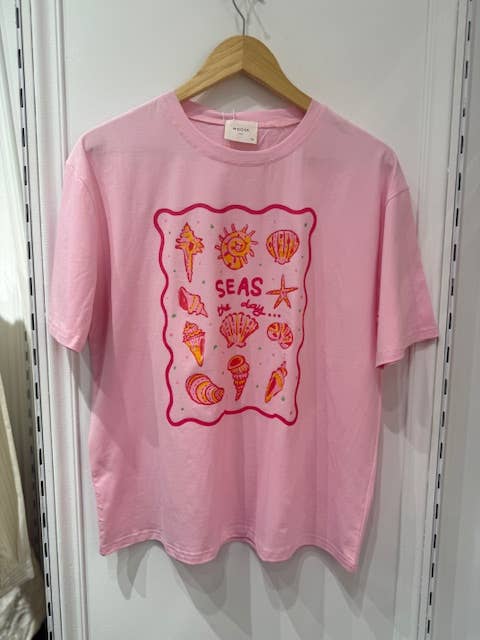 Tryckt t-shirt SEAS OF THE DAY JC01