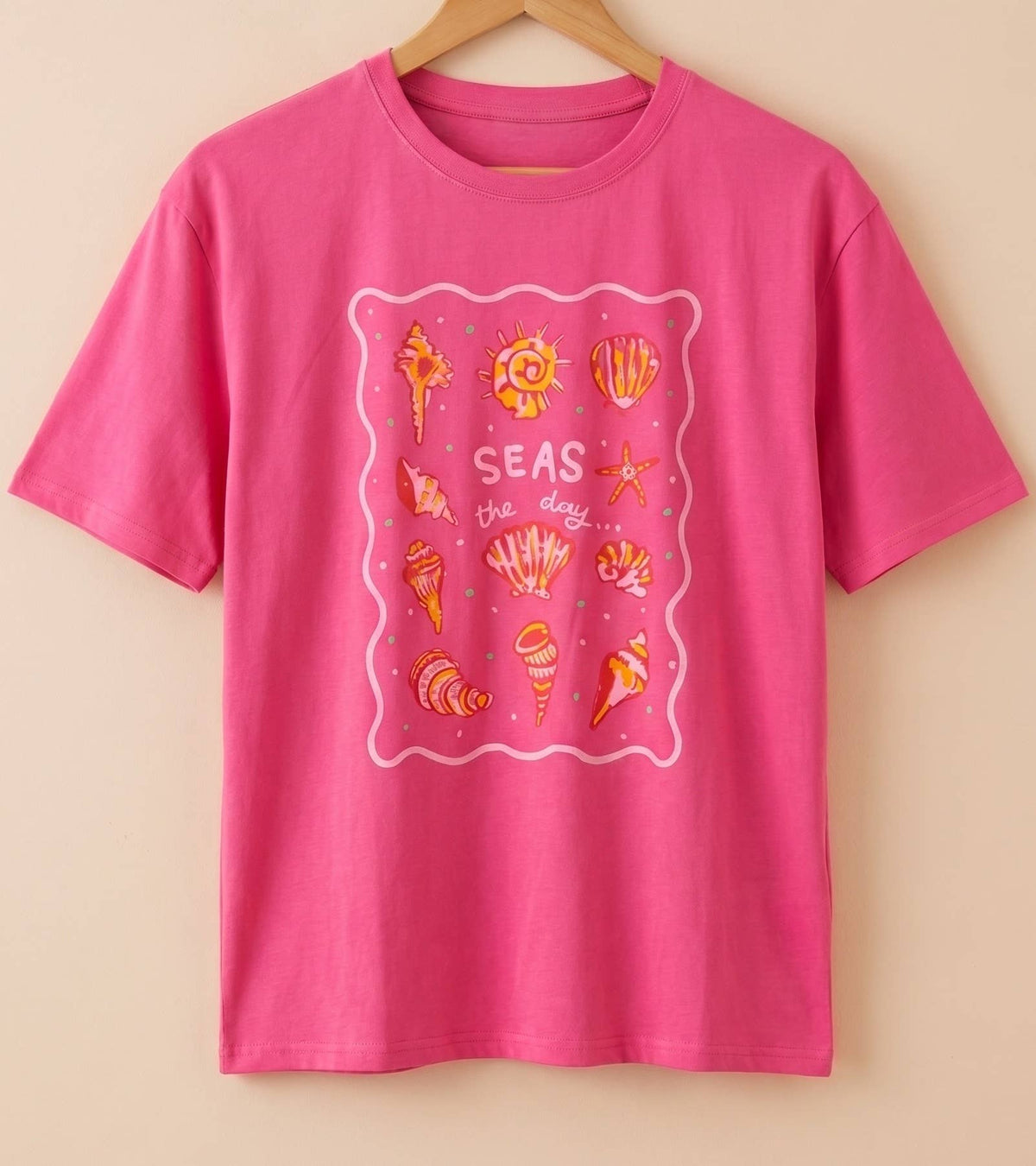 Tryckt t-shirt SEAS OF THE DAY JC01