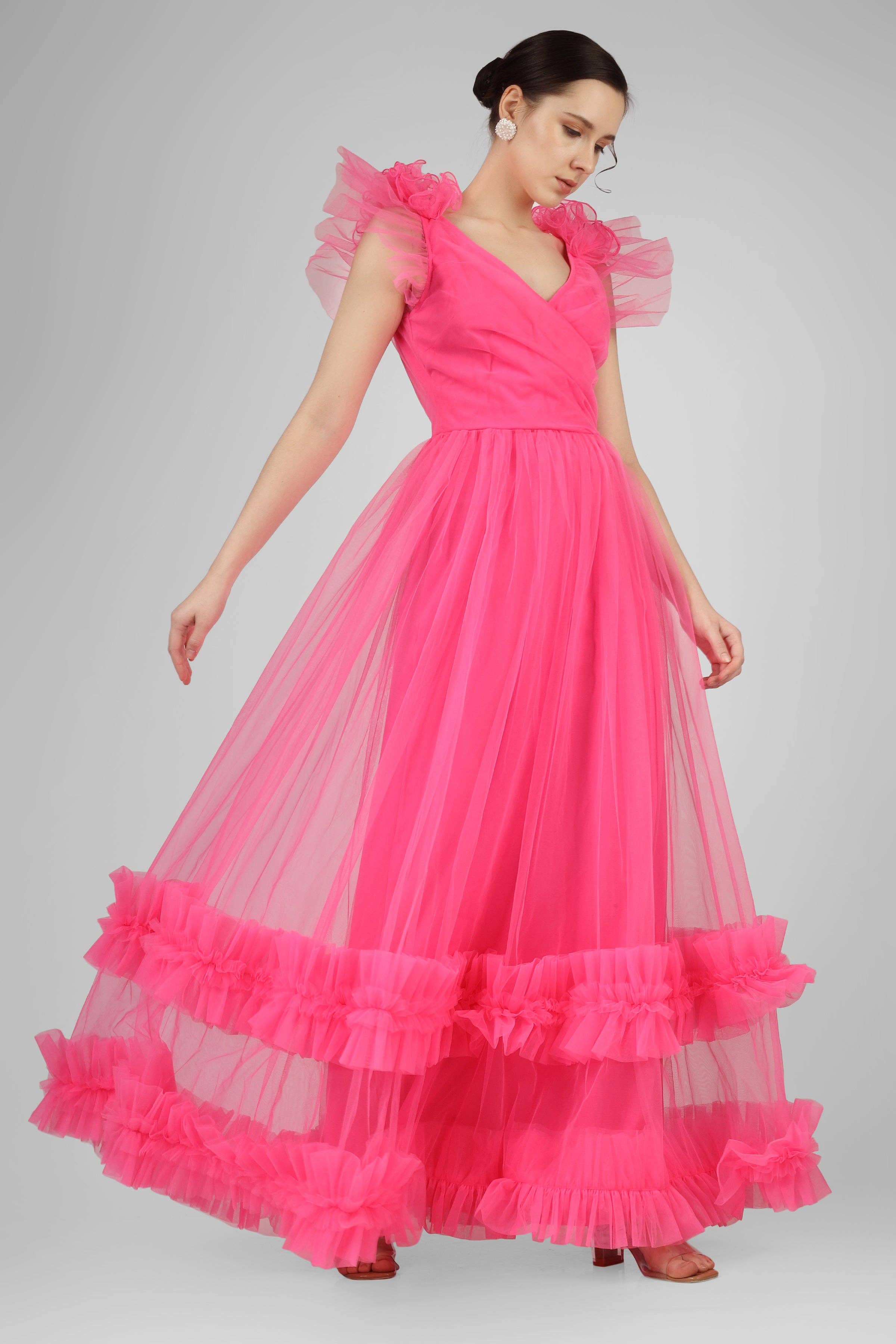 Nova Rosa Tyll Corsage Maxi Klänning