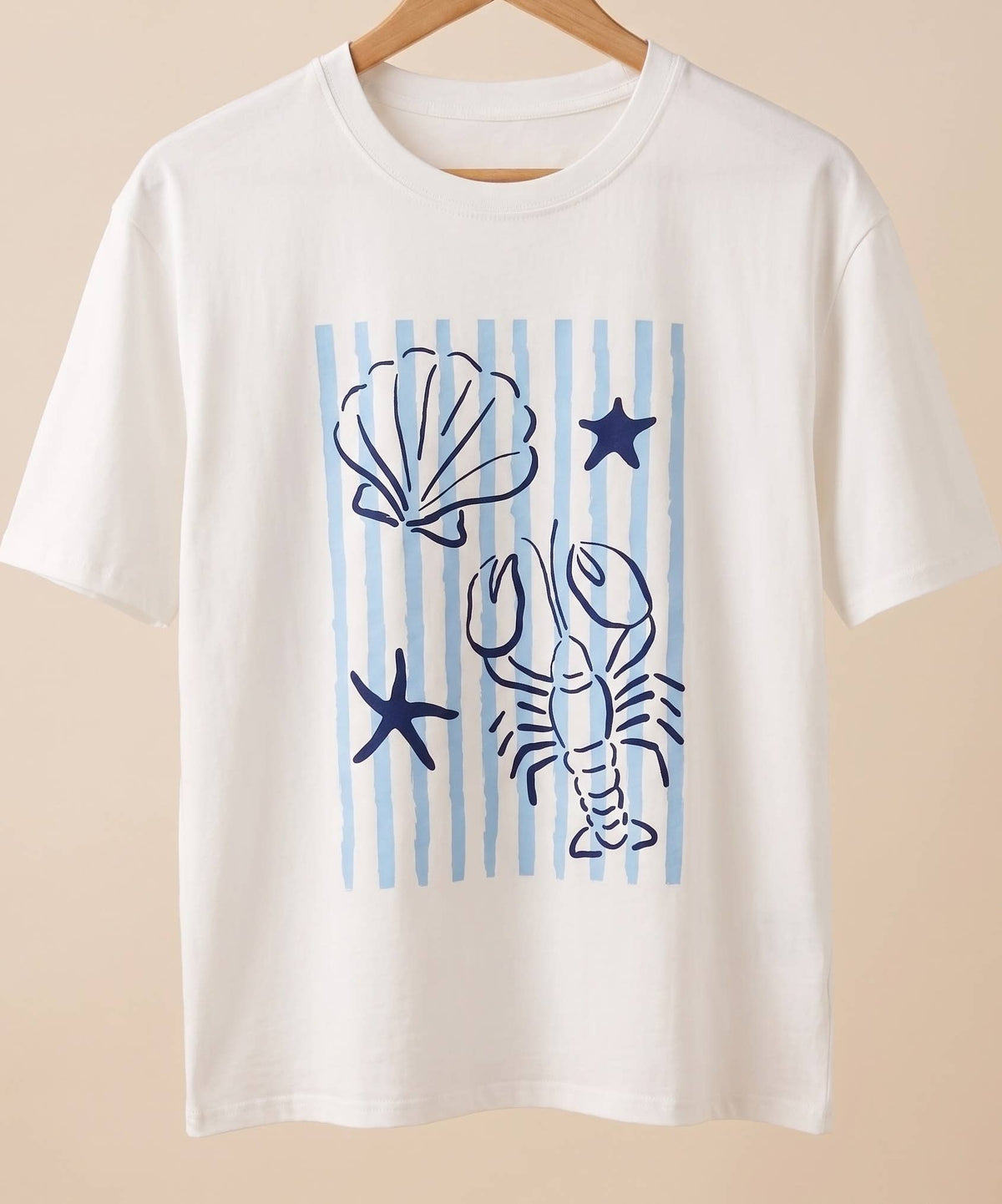 T-SHIRT MED HAVSTRYCK JC07