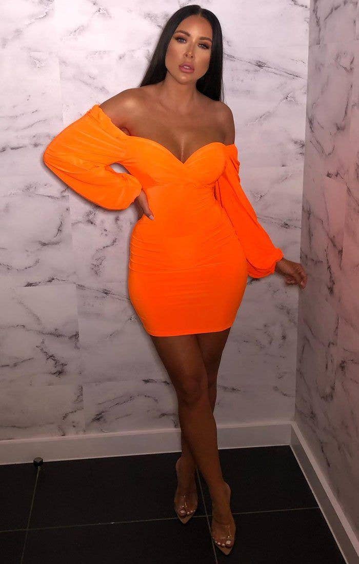 Neon Orange Miniklänning - Meghan