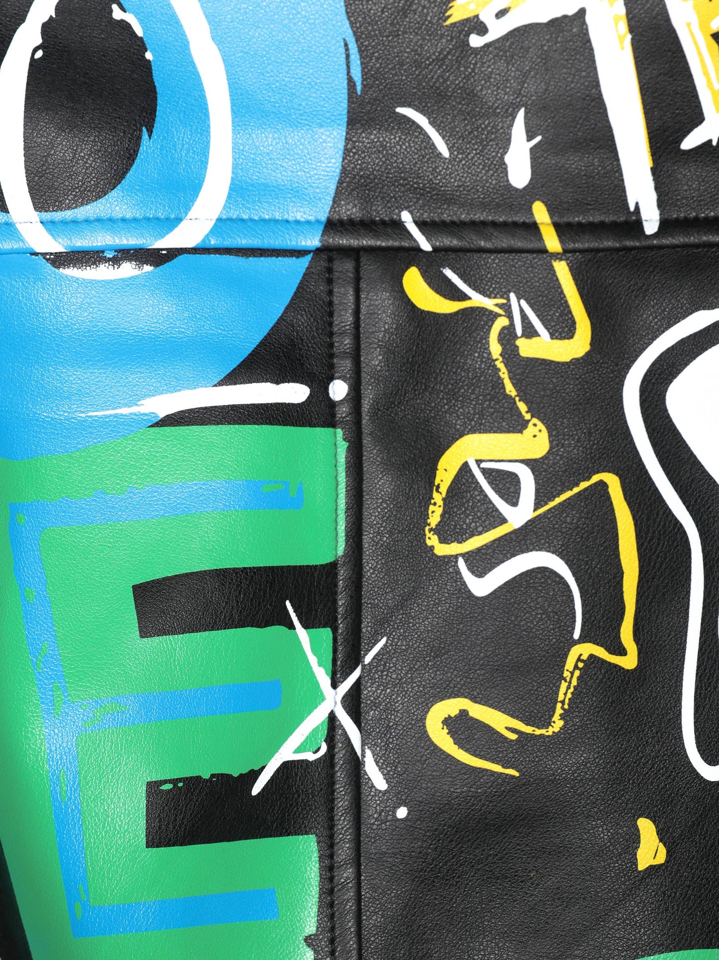 Jacka i konstläder. Oversize Svart