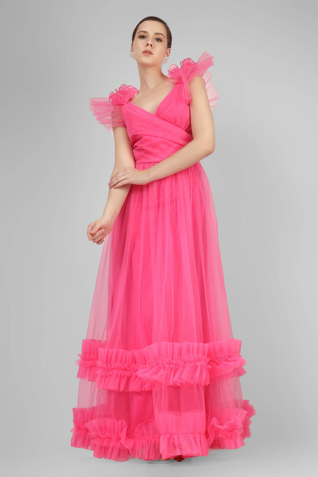 Nova Rosa Tyll Corsage Maxi Klänning