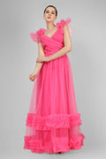 Nova Rosa Tyll Corsage Maxi Klänning