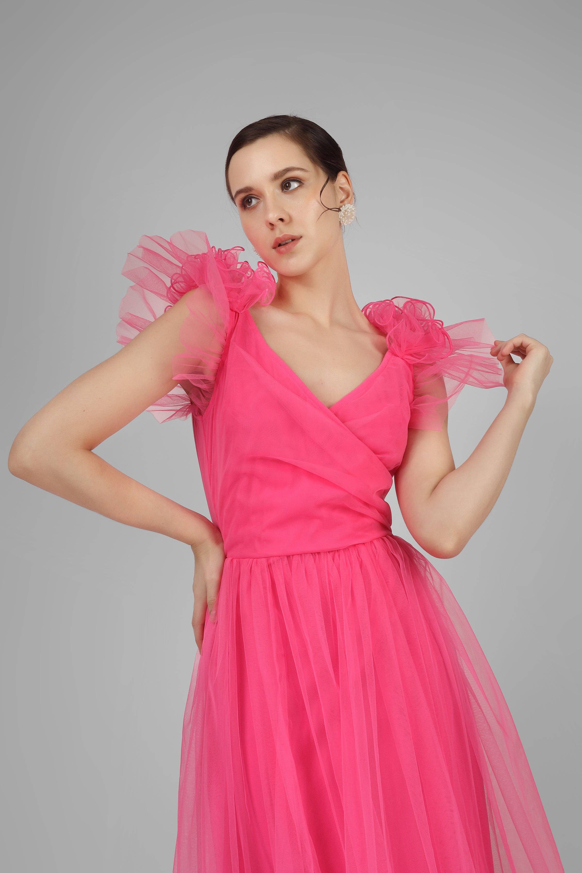 Nova Rosa Tyll Corsage Maxi Klänning