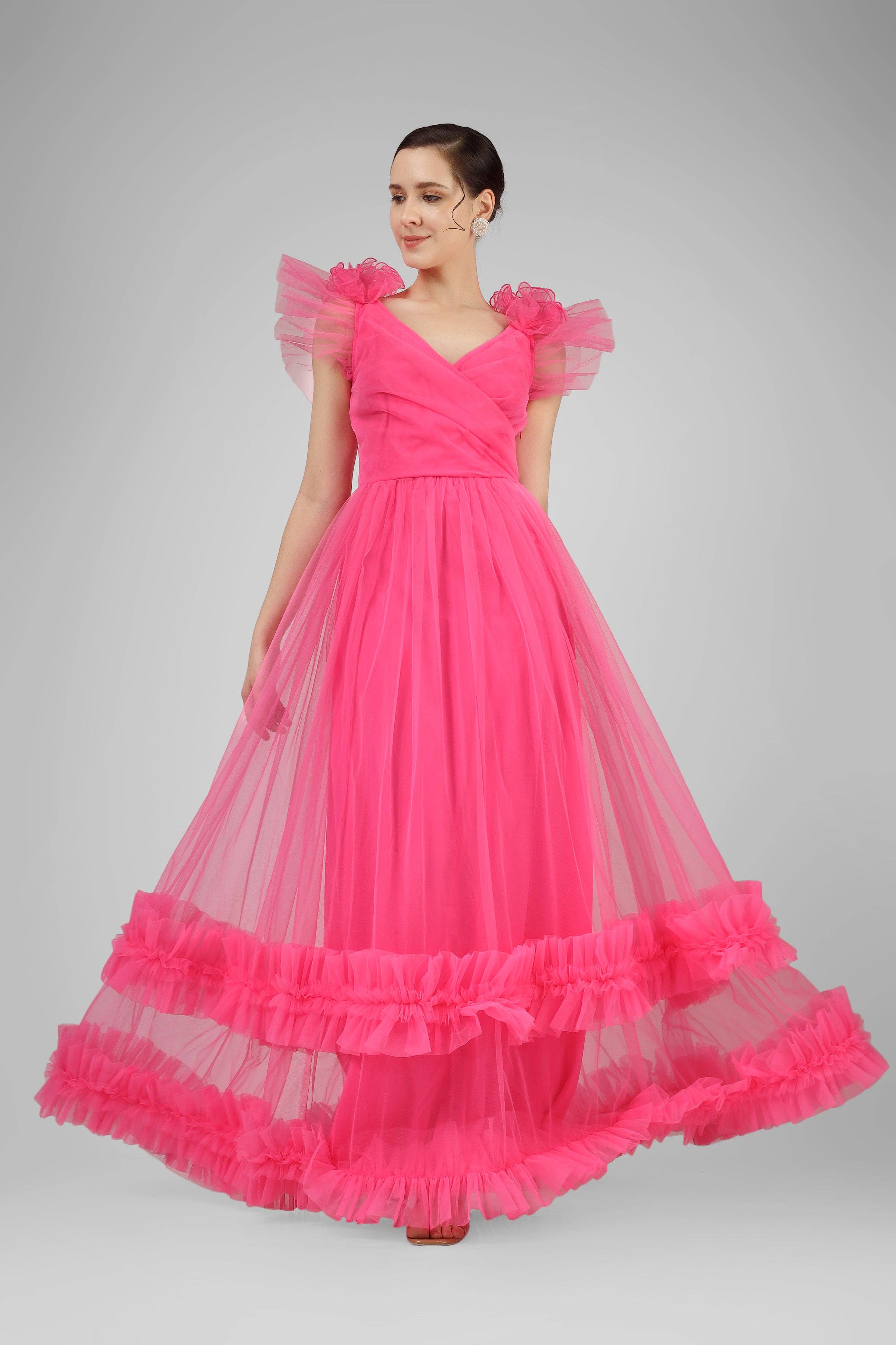 Nova Rosa Tyll Corsage Maxi Klänning