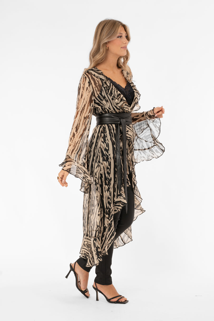 Anouk Kaftan Sand/Taupe/Black