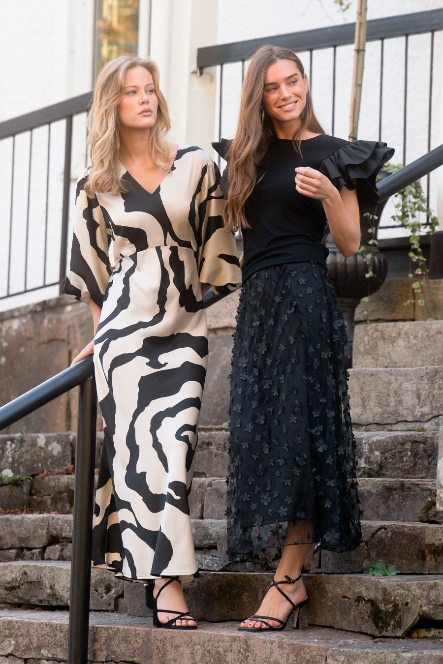 Cicely Dress Champagne/Black