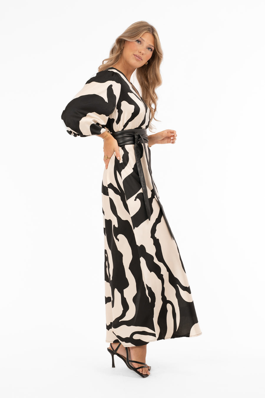 Cicely Dress Champagne/Black