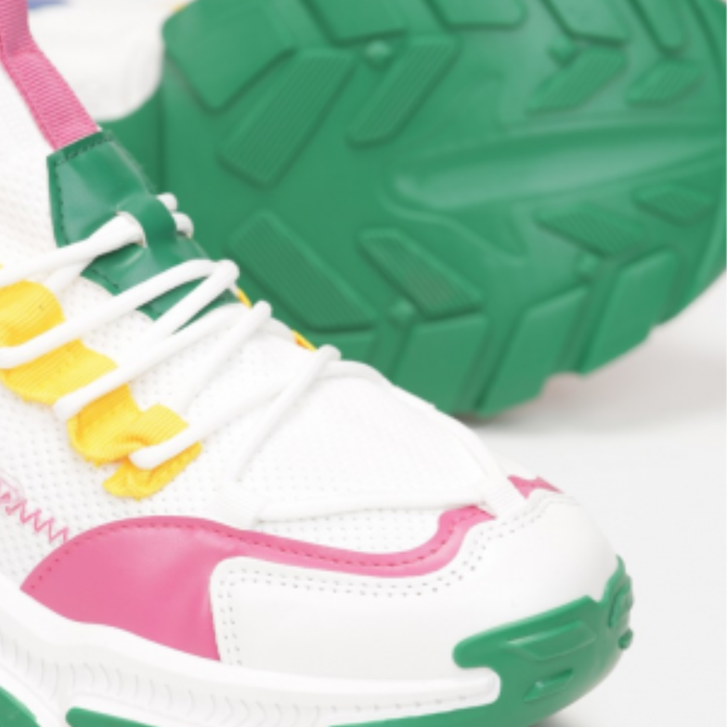 Färgglada chunky sneakers dam