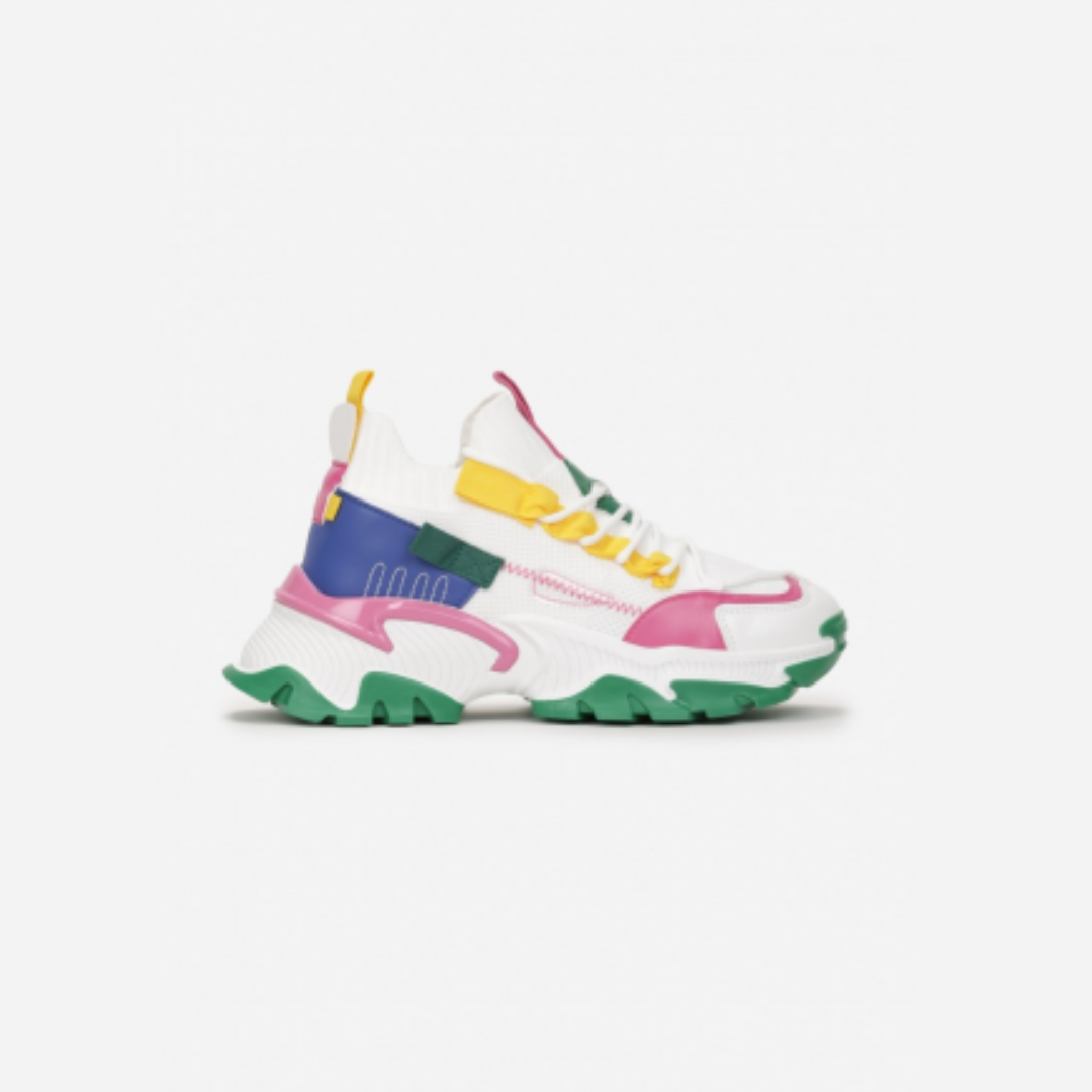 Färgglada chunky sneakers dam