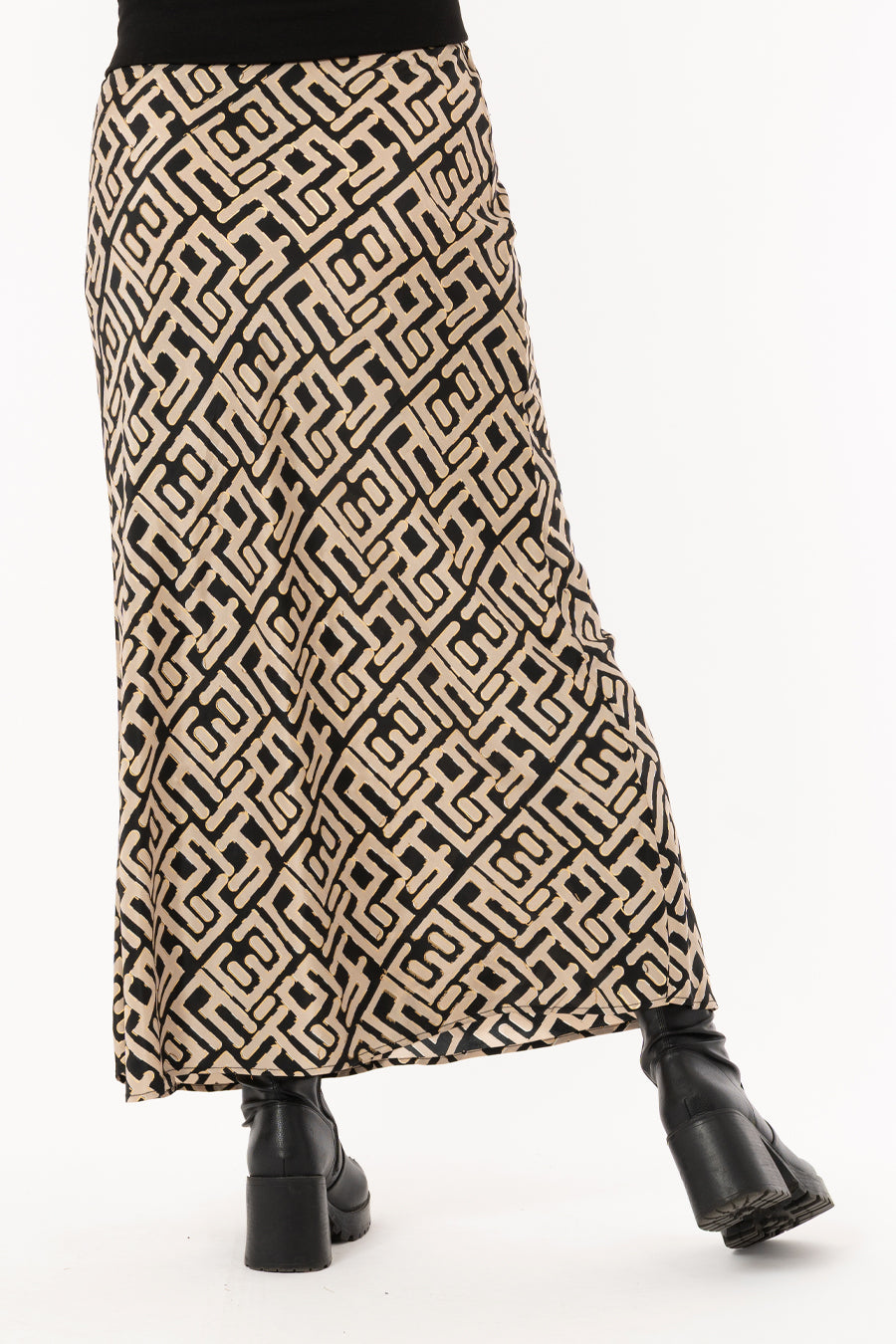 Giovanna Skirt Black_Sand_Gold