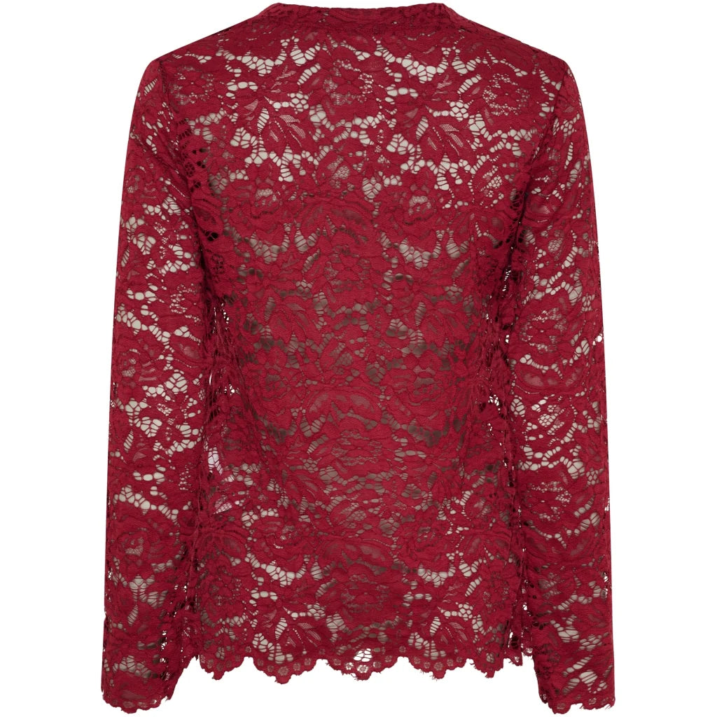 MARTA DU CHATEAU DAM LÅNGÄRMAD SPETS-T-SHIRT MDCMILLEY 7707