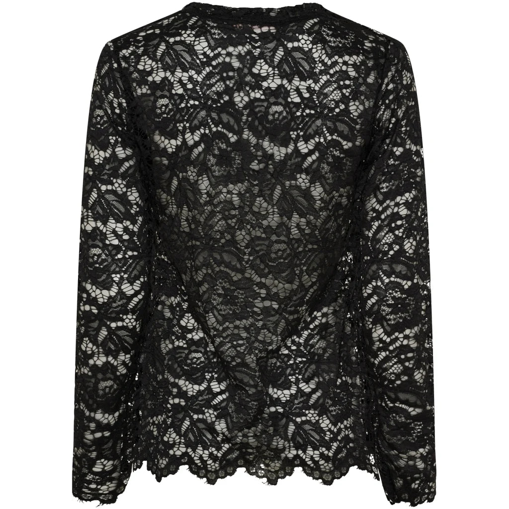 MARTA DU CHATEAU DAM LÅNGÄRMAD SPETS-T-SHIRT MDCMILLEY 7707