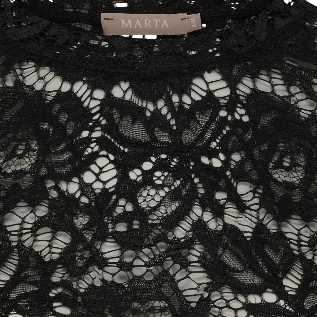 MARTA DU CHATEAU DAM LÅNGÄRMAD SPETS-T-SHIRT MDCMILLEY 7707