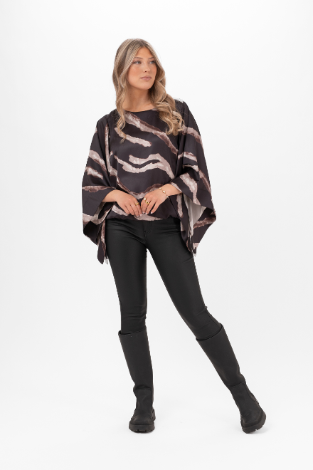 HERA BLOUSE BLACK/SAND/COFFEE