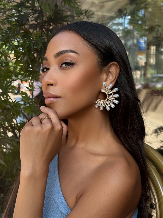 PEARL RADIANCE EARRINGS - Elegancify