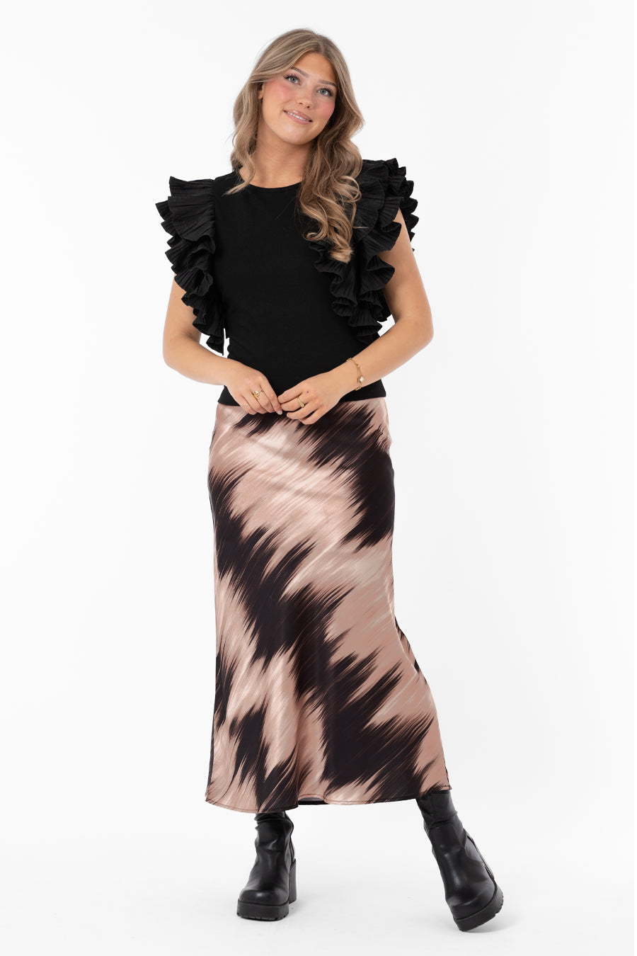 Ilsa Skirt Brown Sugar_Black