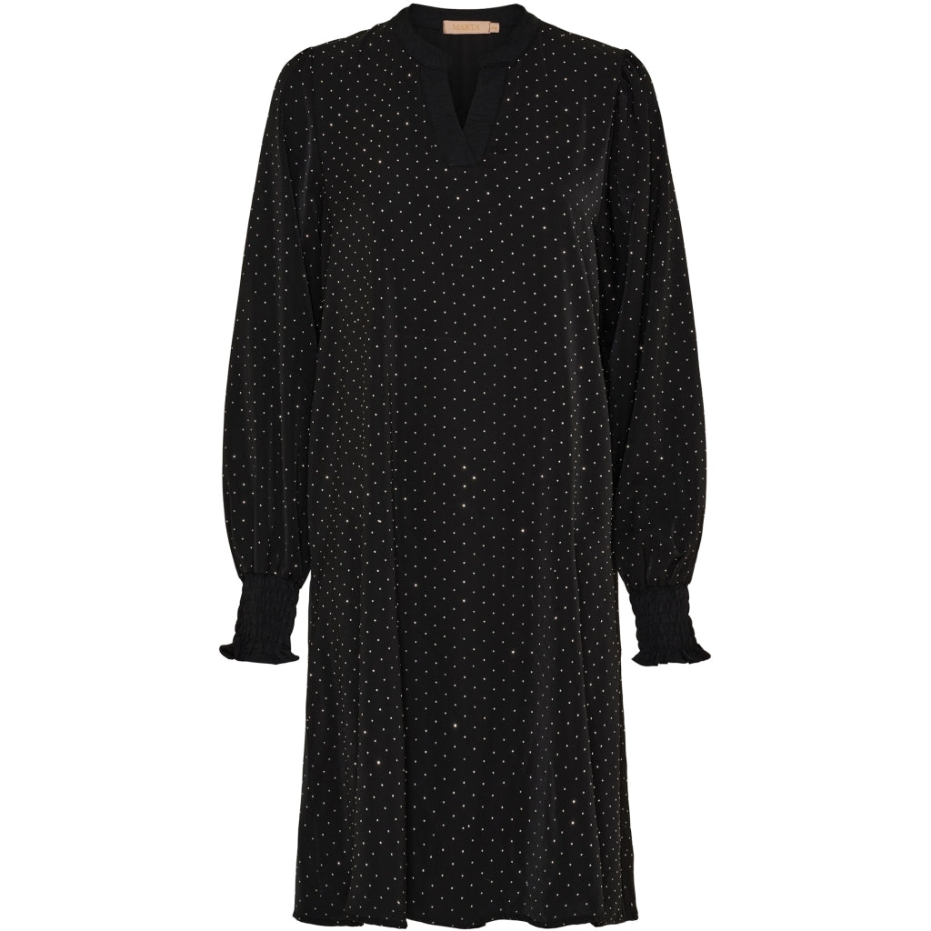 Marta du Chataeu - Svart fest klänning med glitterdetaljer