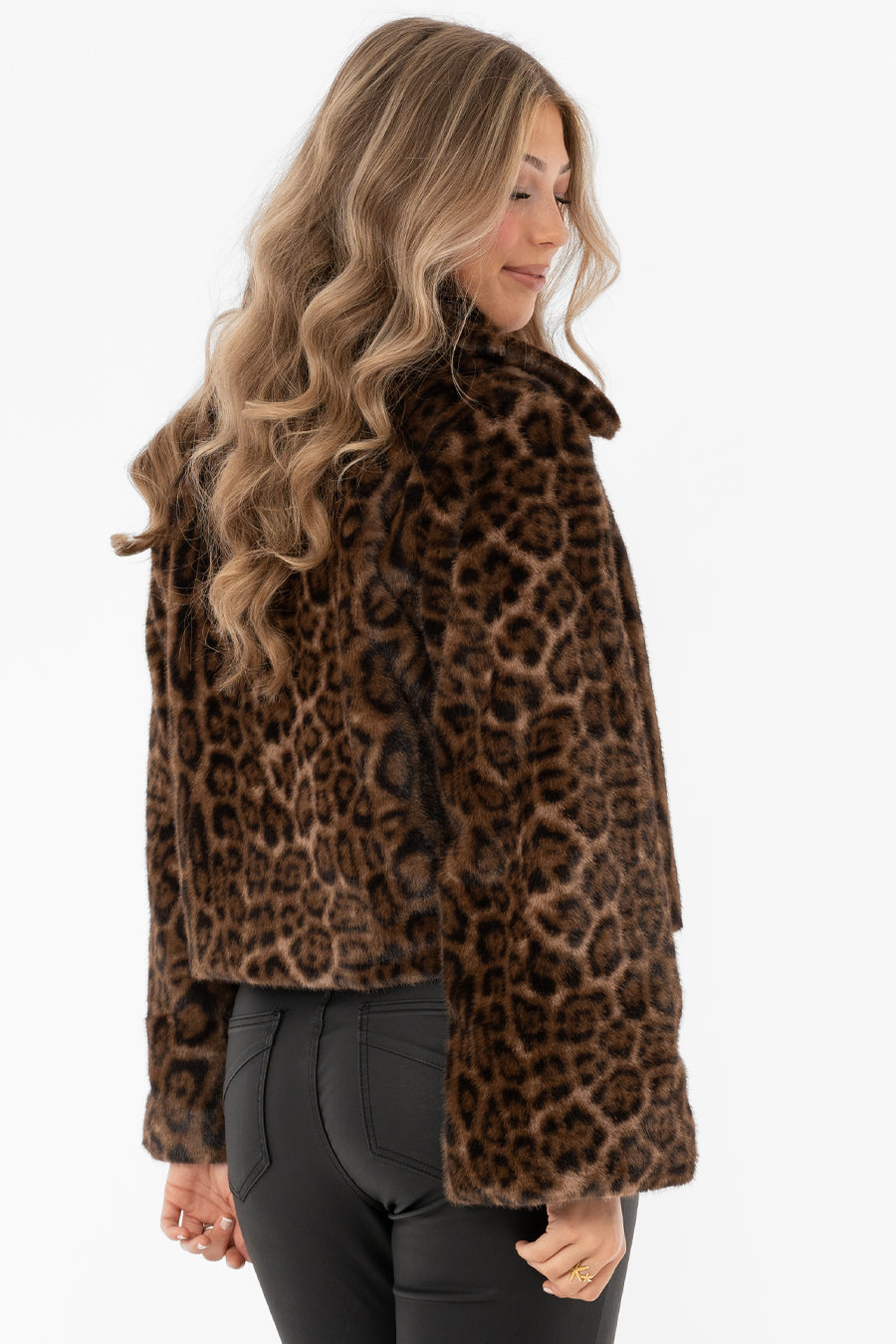 Minou Fur Jacket Chestnut_Black