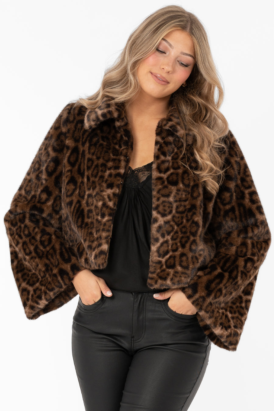 Minou Fur Jacket Chestnut_Black