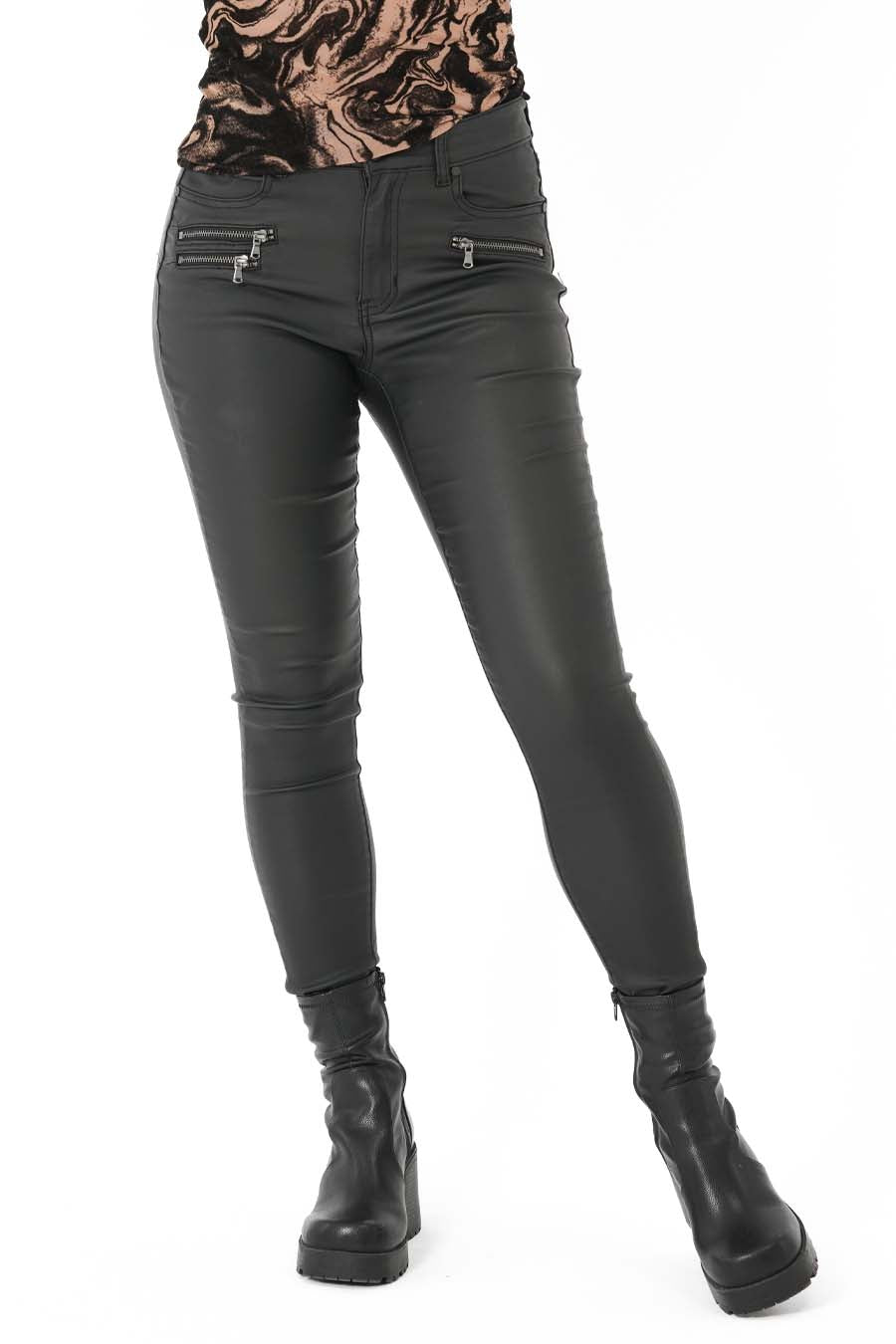 Oblivion Coated Pants Black