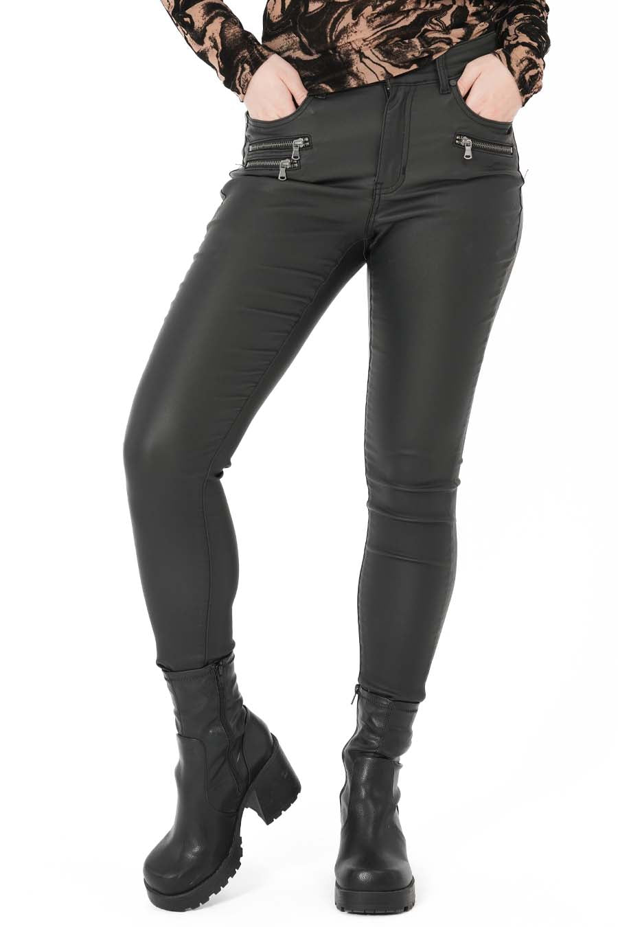 Oblivion Coated Pants Black
