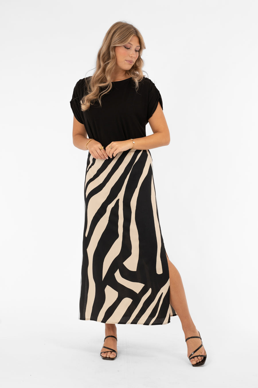 Tatum Skirt Desert Sand/Black