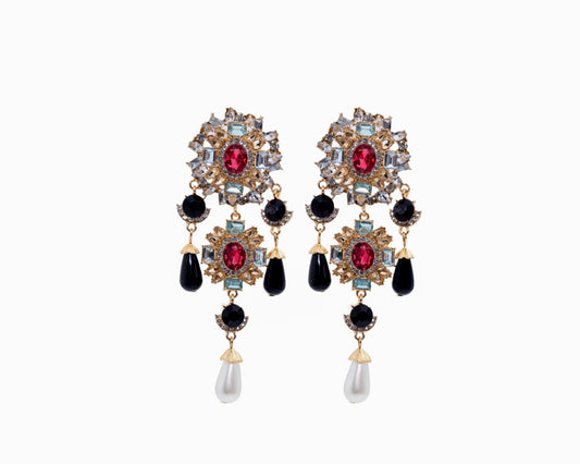 BLACK PEARL EARRINGS - Elegancify