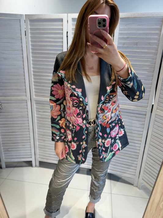 Elegant blommig jacka