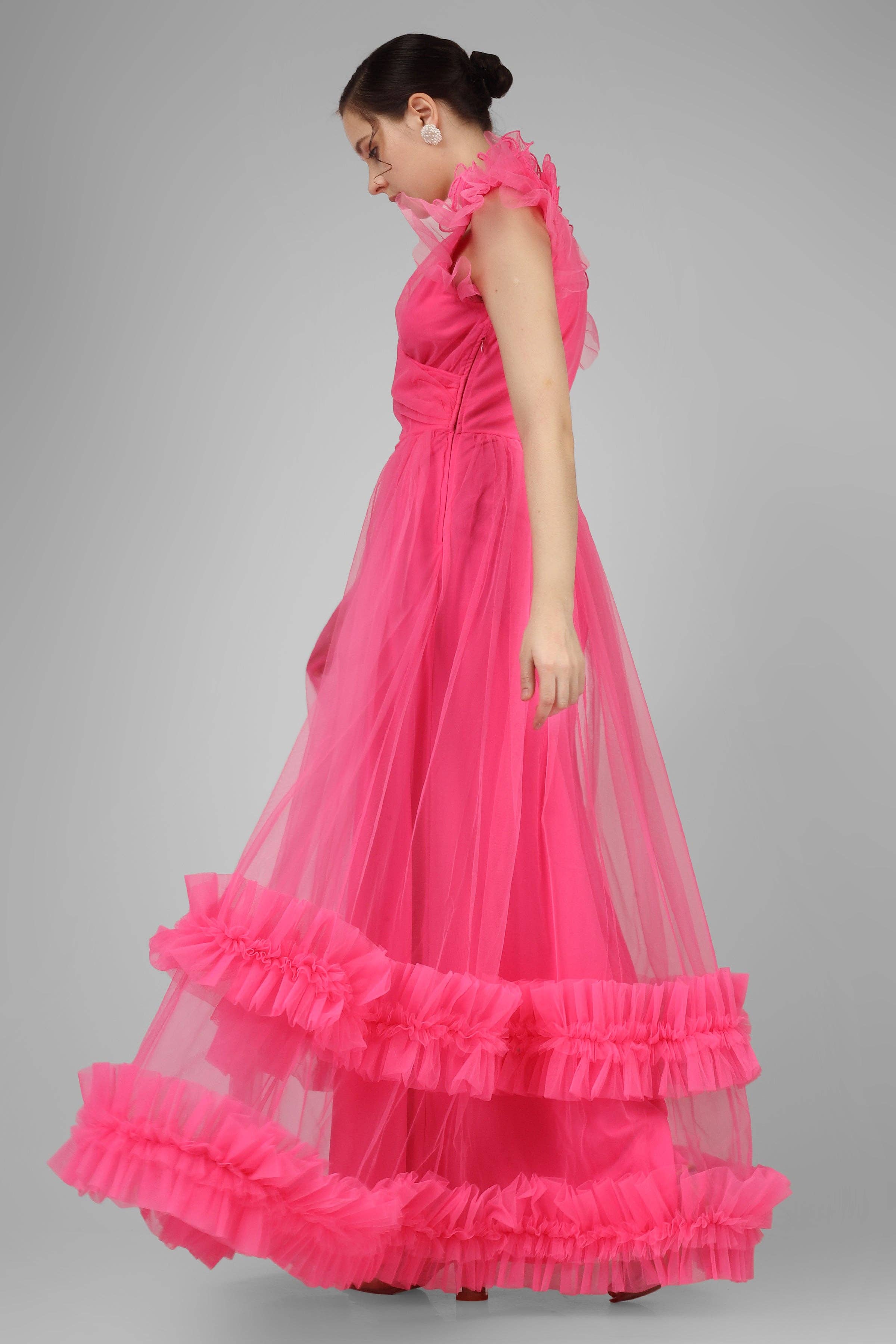 Nova Rosa Tyll Corsage Maxi Klänning