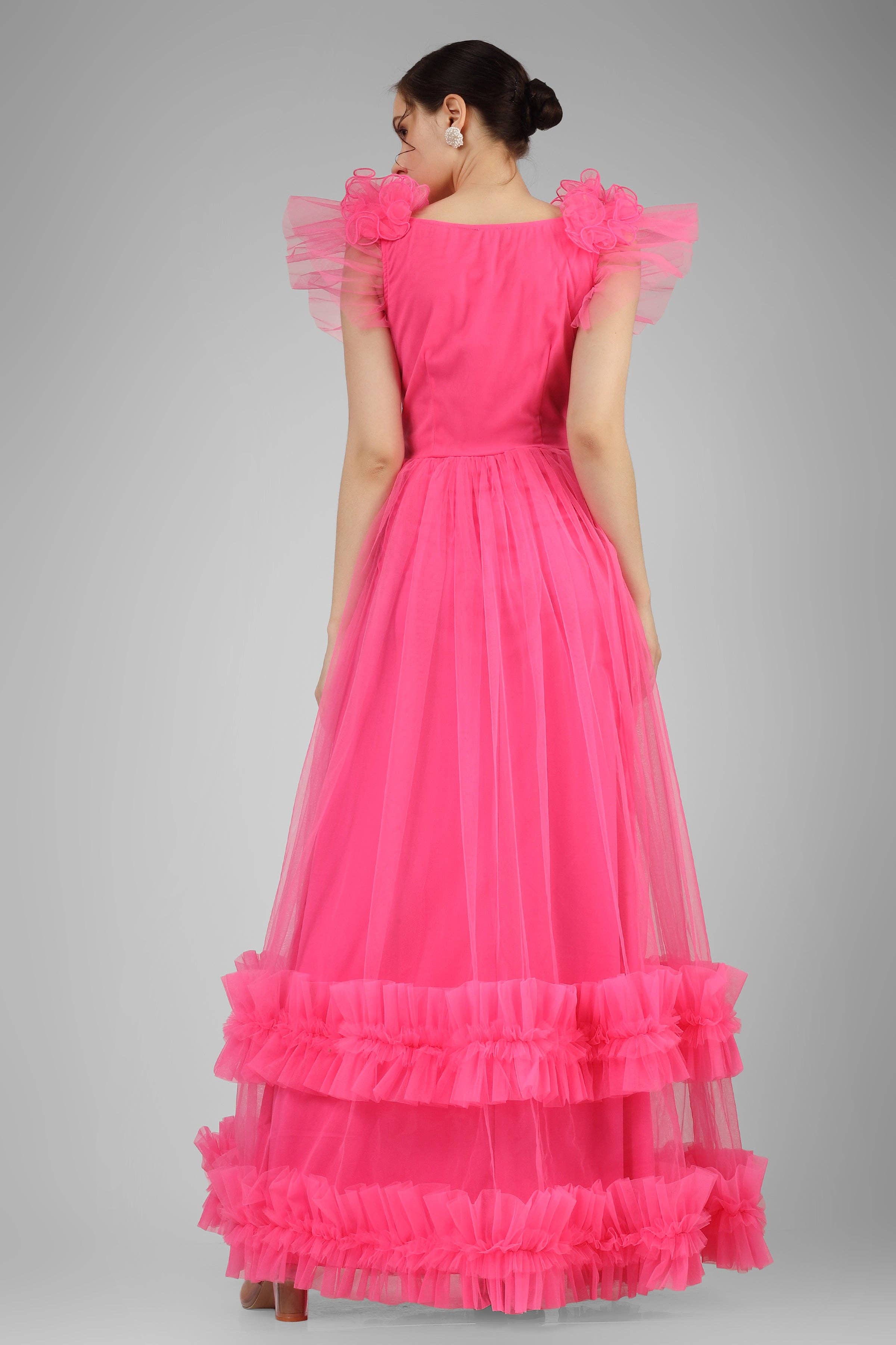Nova Rosa Tyll Corsage Maxi Klänning