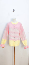 2096 Randig stickad cardigan