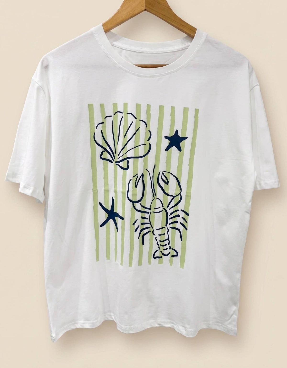 T-SHIRT MED HAVSTRYCK JC07